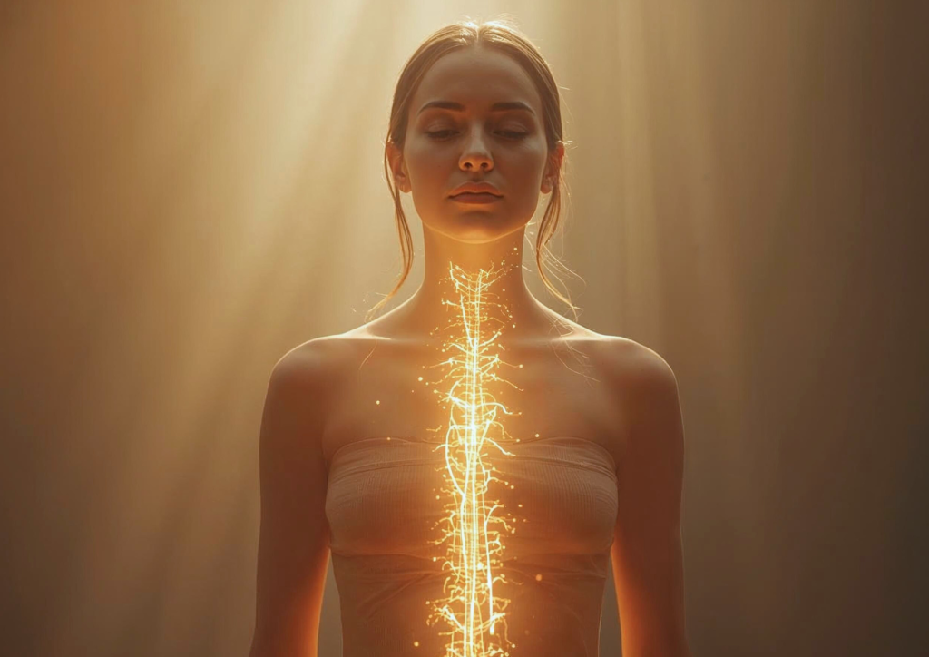 Woman healing her fibromyalgia symptoms with neuroplatic healing